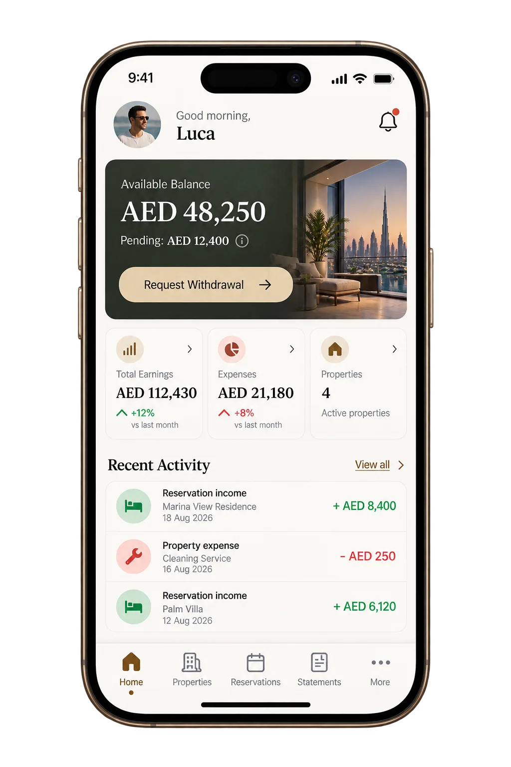 Owner app screen 3